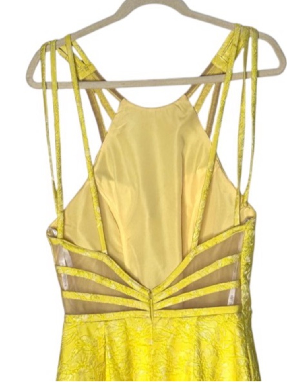 Rachel Allan Jacquard Halter Dress 10 - Picture 5 of 7